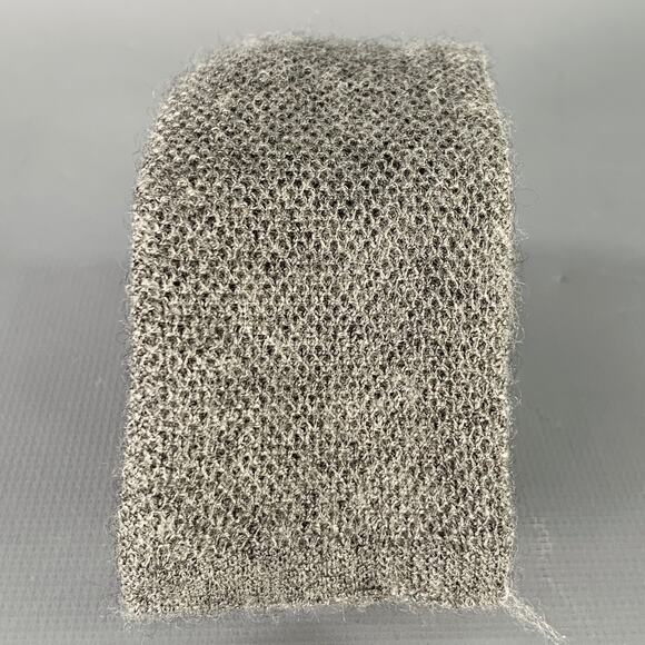 BRUNELLO CUCINELLI Grey Cashmere Silk Knit Tie - Picture 1 of 4